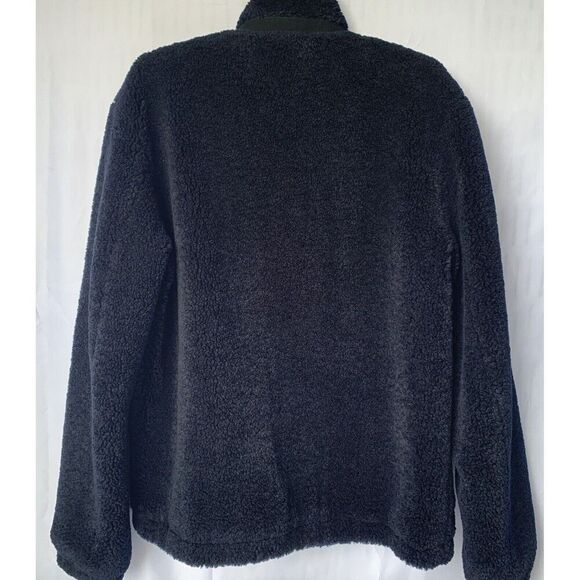NWOT  Vince Men’s Navy Blue Sherpa Faux Shearling Fuzzy Full ZipJacket coat - Picture 6 of 13